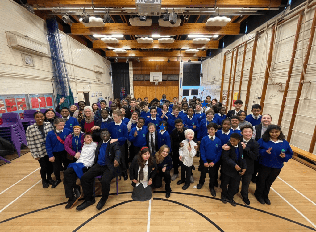 Staff and students at Oak Lodge School